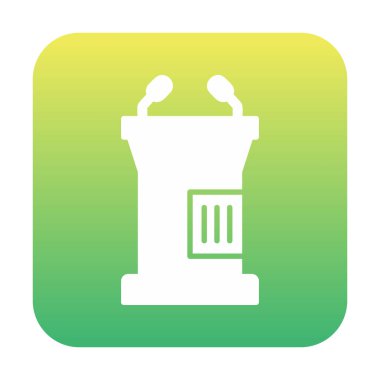 hoparlör kürsü simgesi vektör illüstrasyonu                         