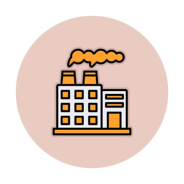 Factory icon, vector illustration simple design