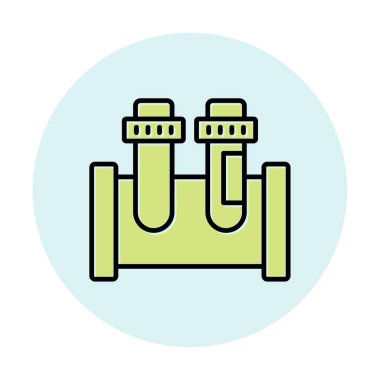 test tüpleri vektör düz renk simgesi 