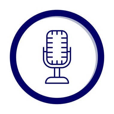 mikrofon web simge vektör çizim 