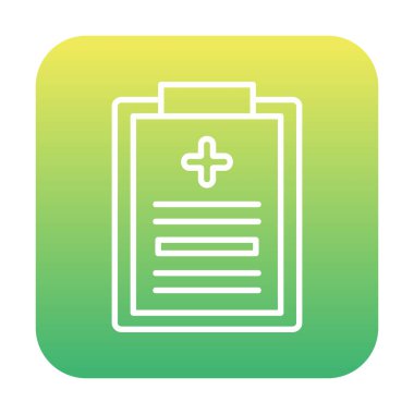 Tıbbi Kayıtlar ikonu. Basit resimleme                                 