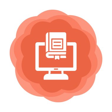 çevrimiçi kütüphane rengi vektör illüstrasyonu                        