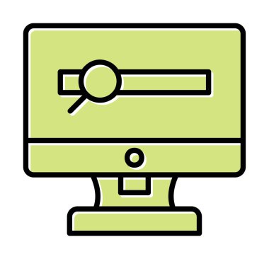 Basit Araştırma simgesi, vektör illüstrasyonu