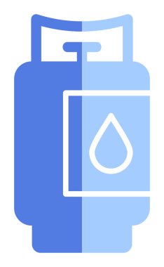 Gaz Silindiri ikon vektör illüstrasyonu  