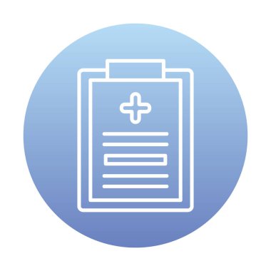 Tıbbi Kayıtlar ikonu. Basit resimleme                                 