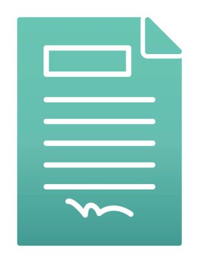 contract icon, vector illustration simple design