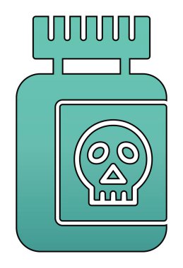 Zehir. Web simgesi basit illüstrasyon 