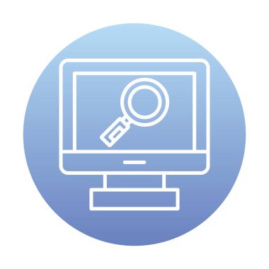 Büyütücü cam çizgi simgesi, arama konsepti