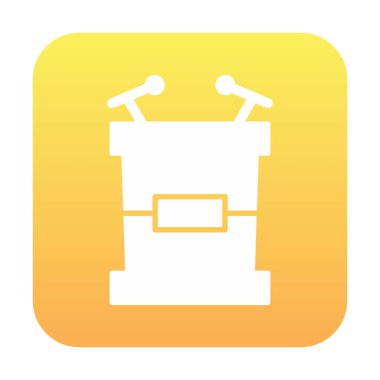 Modern Tribune simgesinin vektör çizimi                     