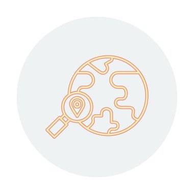 Büyütücü cam çizgi simgesi, arama konsepti