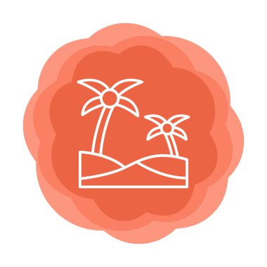 plaj simgesi vektörü beyaz arkaplanda izole edildi