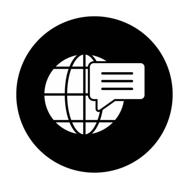 Dünya İletişim vektör simgesi modern illüstrasyon             