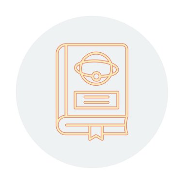 Vektör illüstrasyonu, Astronomi Kitabı simgesi  