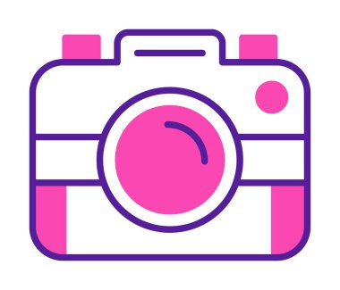 fotoğraf makinesi simgesi, vektör illüstrasyonu 