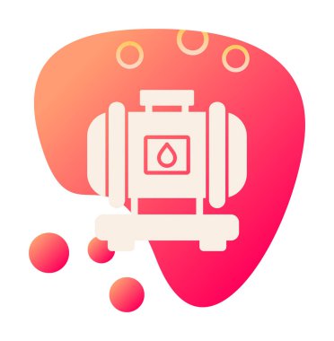 Fabrika tankı simgesi, vektör illüstrasyonu