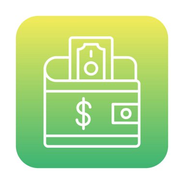 Dolar işareti simgesi vektör tasarımlı cüzdan