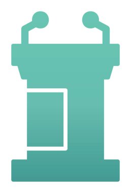 Podyum simgesinin vektör illüstrasyonu 