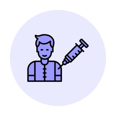 Aşılama web simgesi, vektör illüstrasyonu