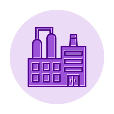 Factory icon, vector illustration simple design