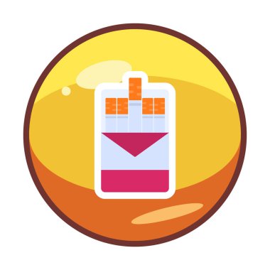 Sigara Paketi Simge Vektör Çizimi