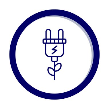 Basit Biyokütle eko enerji simgesi, vektör illüstrasyonu