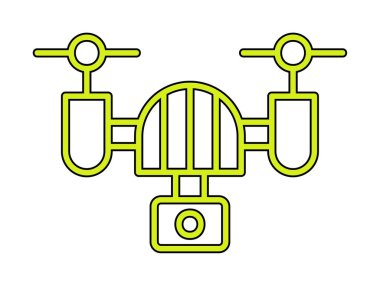 İHA simgesi, vektör illüstrasyonu  