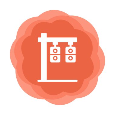 Trafik ışıkları web simgesi, vektör çizim 