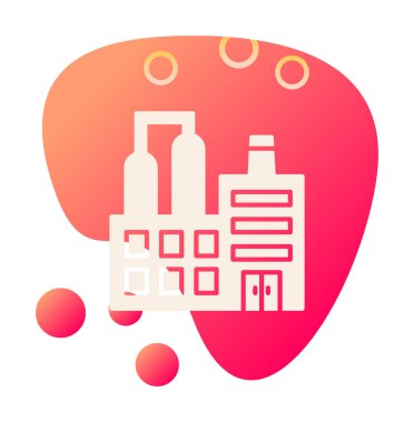 Factory icon, vector illustration simple design