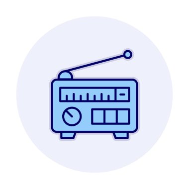 radyo simgesi web basit illüstrasyon