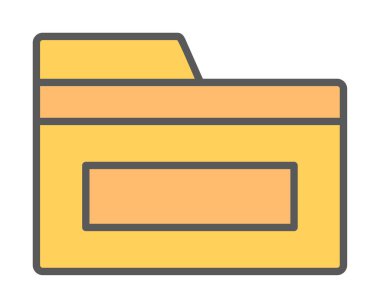 klasör web simgesi, vektör çizim