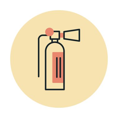 Basit bir yangın söndürücü. Web simgesi 