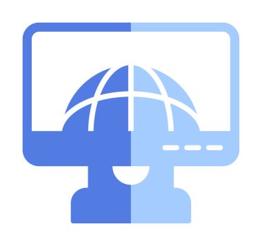 Global News web simgesi vektör illüstrasyonu                