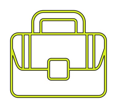 Çanta. Web simgesi basit illüstrasyon