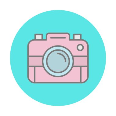 fotoğraf makinesi simgesi, vektör illüstrasyonu 