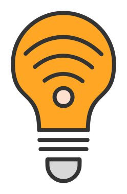 Ampul Ağı simgesi basit bir çizim. Akıllı Ampul                                                     