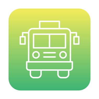 bus simgesi, vektör illüstrasyonu