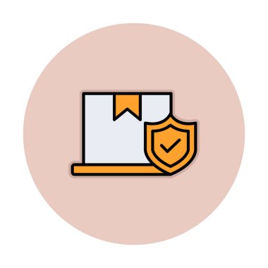 İşaretleme simgesi, vektör illüstrasyonlu kutu 