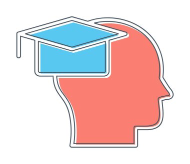 düz eğitim ikonu vektör illüstrasyon tasarımı