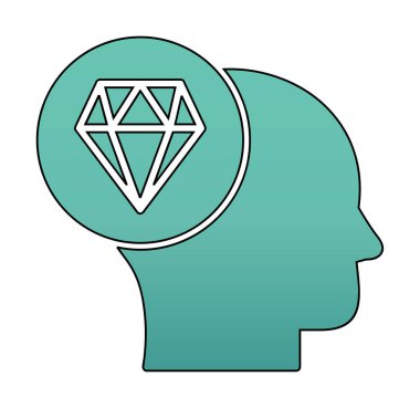 Elmas simgesi, vektör illüstrasyonu basit tasarım