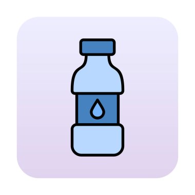 su şişesi simgesi, vektör illüstrasyonu    