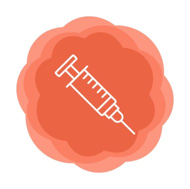 Enjeksiyon şırınga simgesi, vektör illüstrasyonu 