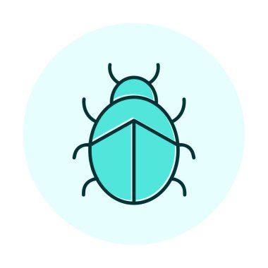  Basit düz uğur böceği vektör çizimi tasarımı