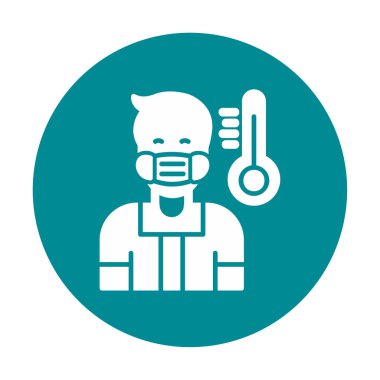 Maske simgesi takan düz adam, taslak biçimi