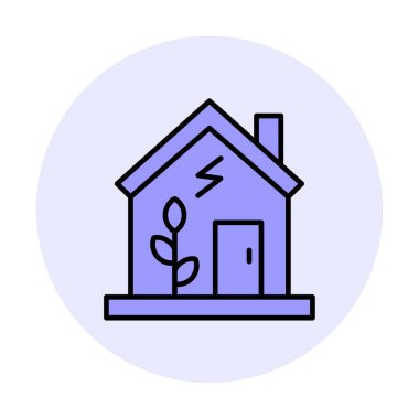 vector illustration of Green house icon 