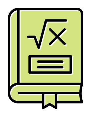 Matematik kitabı. Web simgesi basit illüstrasyon                         