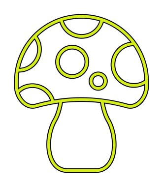 Mantar. Web simgesi basit illüstrasyon