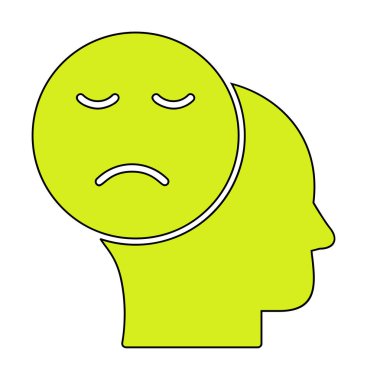 Basit yassı Üzüntü simgesi vektör illüstrasyon tasarımı