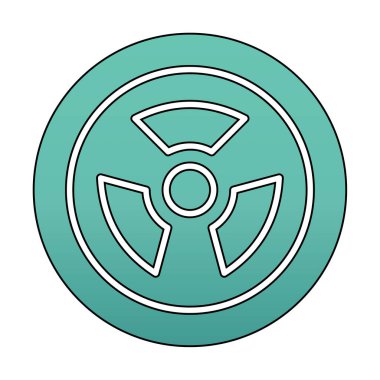 Radyasyon işareti. Web simgesi basit tasarım