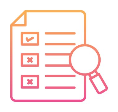 Büyütücü cam çizgi simgesi, arama konsepti