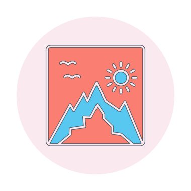 fotoğraf simgesi vektör illüstrasyonu